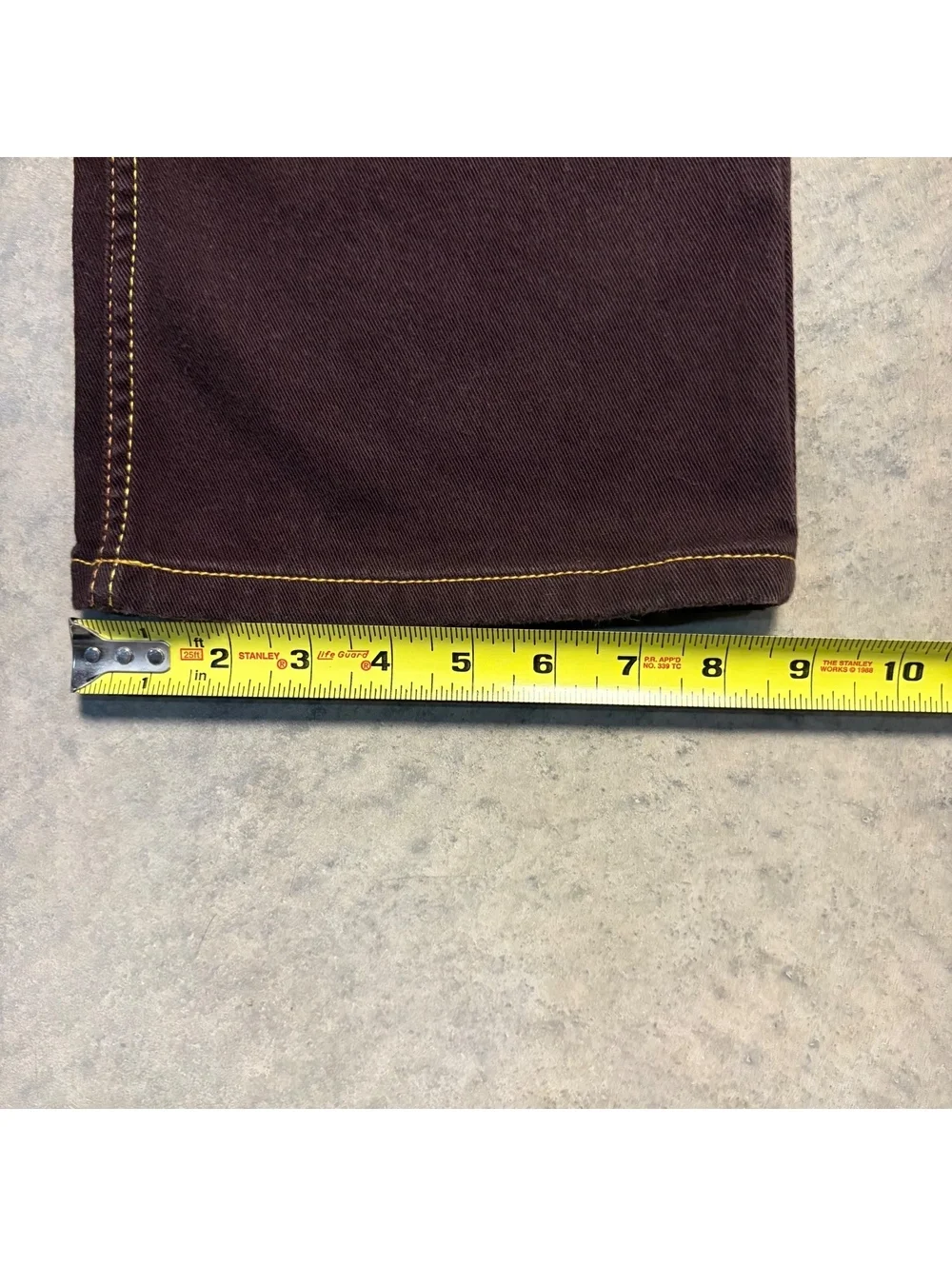 Y2K womens south pole denim jeans brown gold stitching bootcut